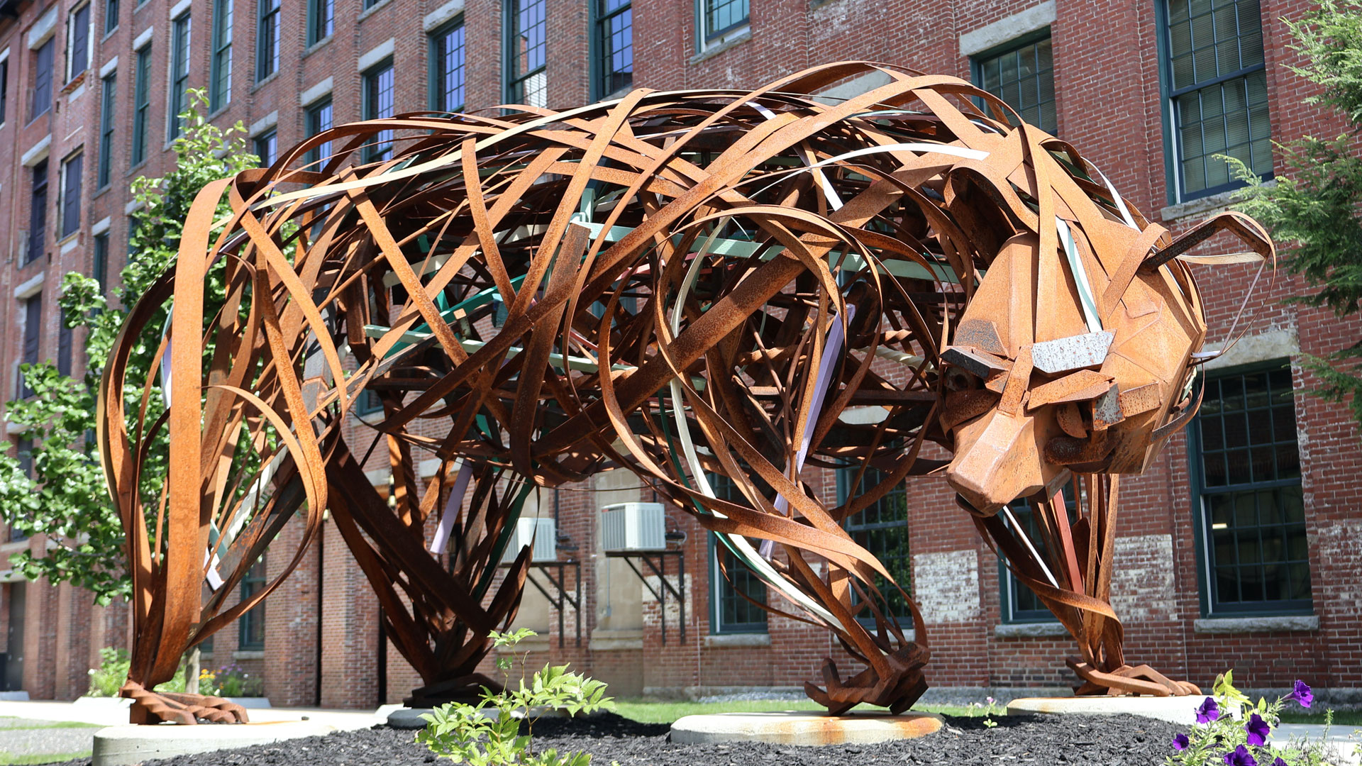 Bear by Andy Rosen, public art installation in Lewiston