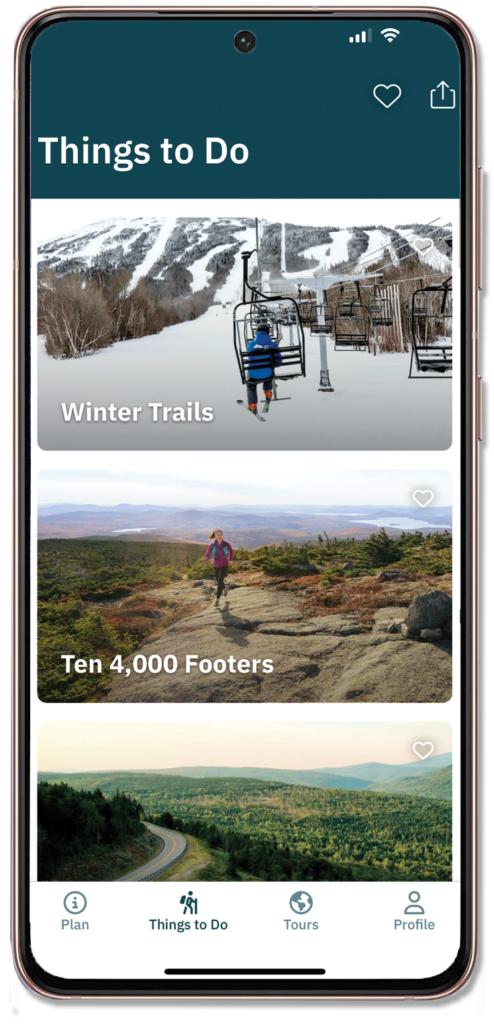 Maine's Lakes and Mountains Adventure Guide App, Things to Do in the Region