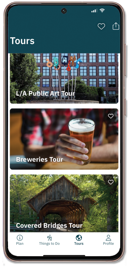 Maine's Lakes and Mountains Adventure Guide App, Tours in the Region