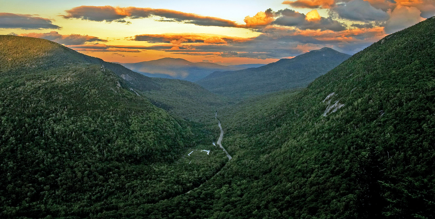 Grafton Notch STate Park at Sunset