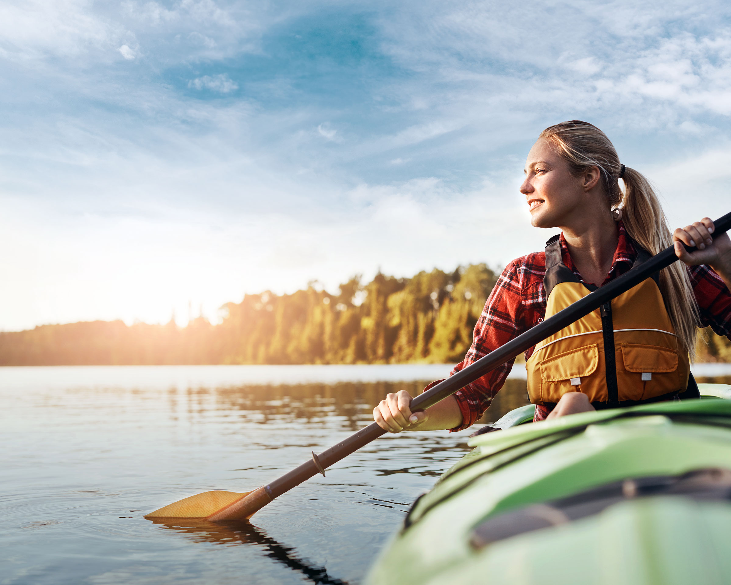 Paddling on the Saco River near Fryeburg