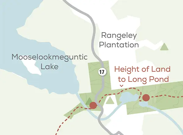 Appalachian Trail Day Hikes, Height of Land to Long Pond, Rangeley Area