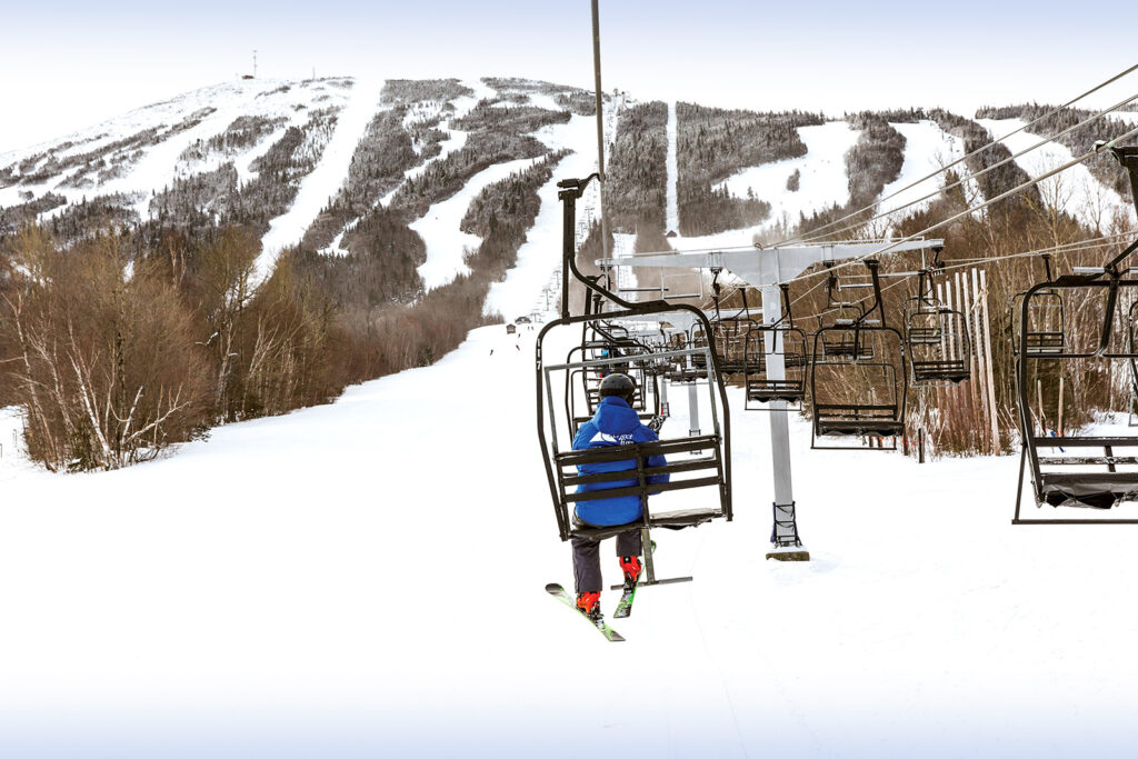 Ski lift at Sugarloaf Ski Resort in Maine's Lakes and Mountains