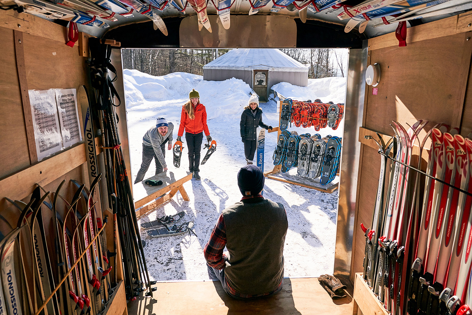 Winter Activities in Mount Blue State Park, Weld
