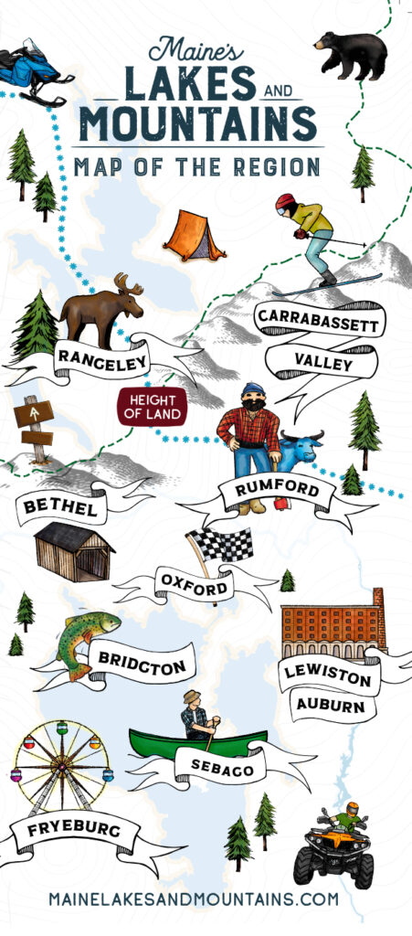 Cover of new illustrated map of the region folded